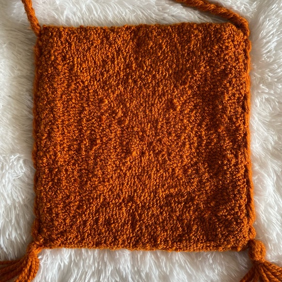 Vintage 70s / Handmade MCM Flower Carpet Purse - Picture 3 of 4